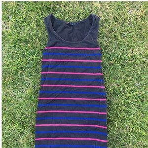 Cute colorful striped  tank dre